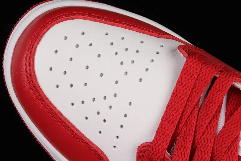 All categories Air Jordan Jordan series basketball shoes Air Jordan 1 Low Z version Air Jordan 1 Low AJ1 Joe 1 new white and red low-level basketball shoes 553560-607